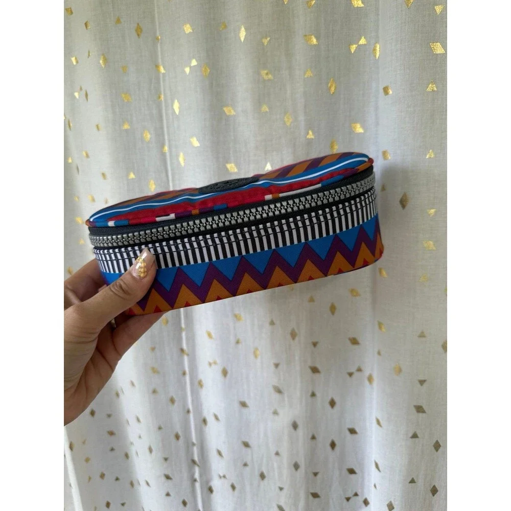 Kipling Fruit Punch Print Duobox Fold Out Compartments Pen Pencil Cosmetic Case